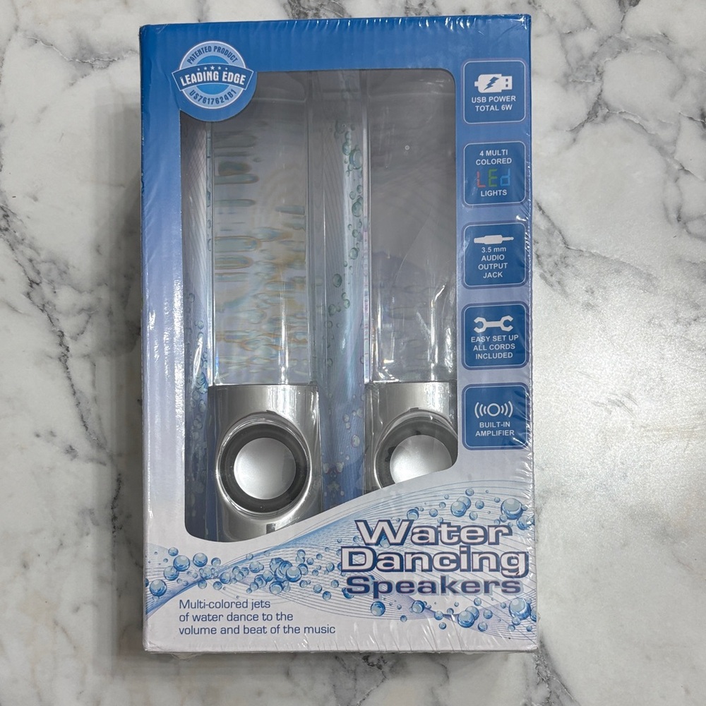 Water Dancing Speakers with LED Lights - Silver